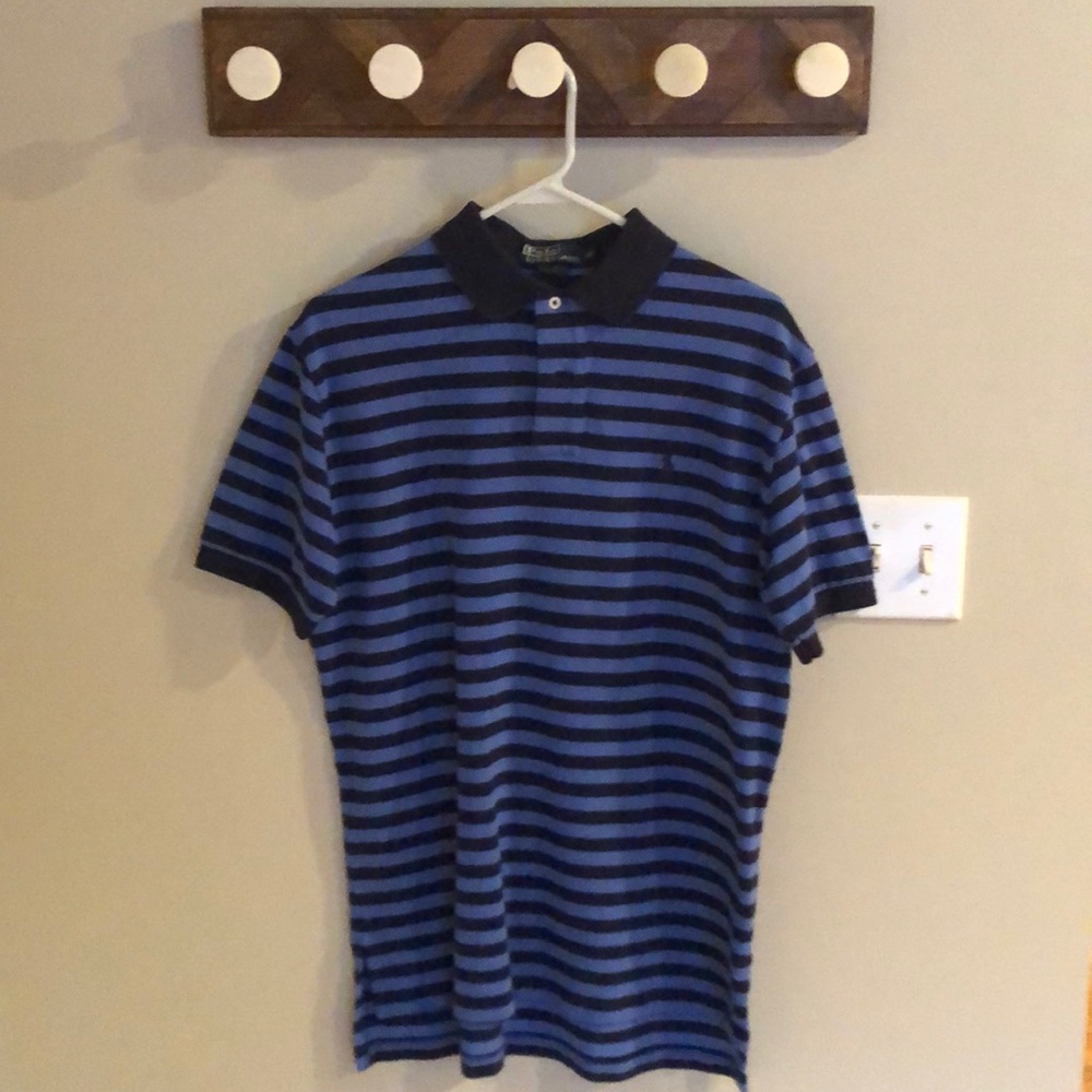 Polo by Ralph Lauren black and blue striped polo